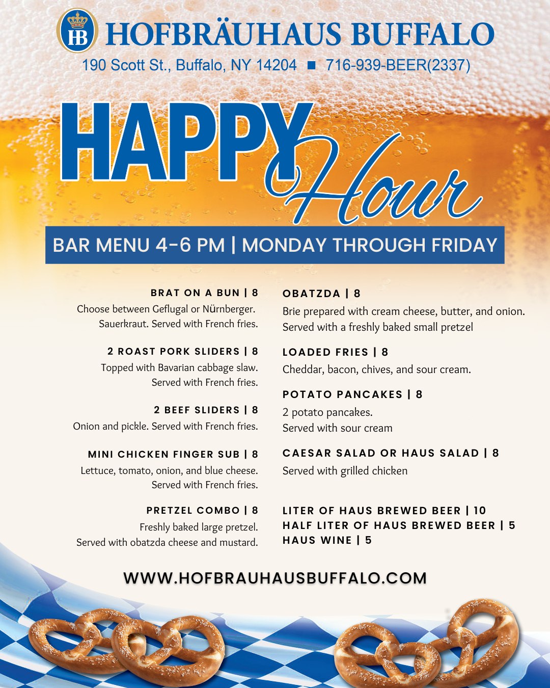 Happy Hour at Hofbrauhaus Buffalo