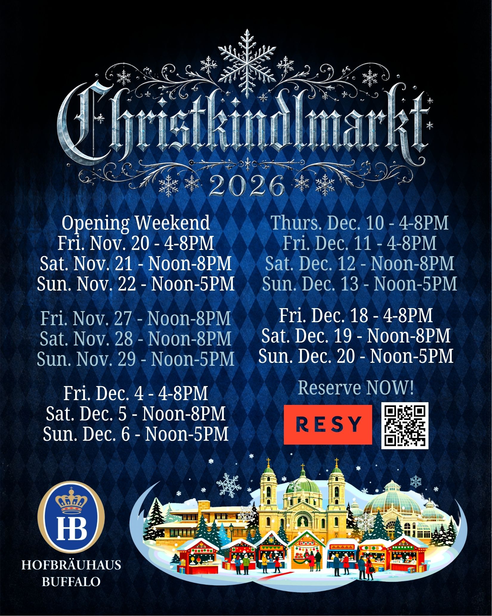 Christkindlmarkt 2026 Schedule